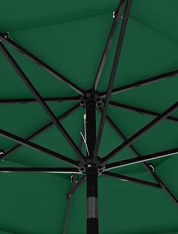 Parasol à 3 niveaux avec mât en aluminium 3 mètres