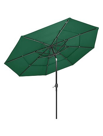 Parasol à 3 niveaux avec mât en aluminium 3 mètres