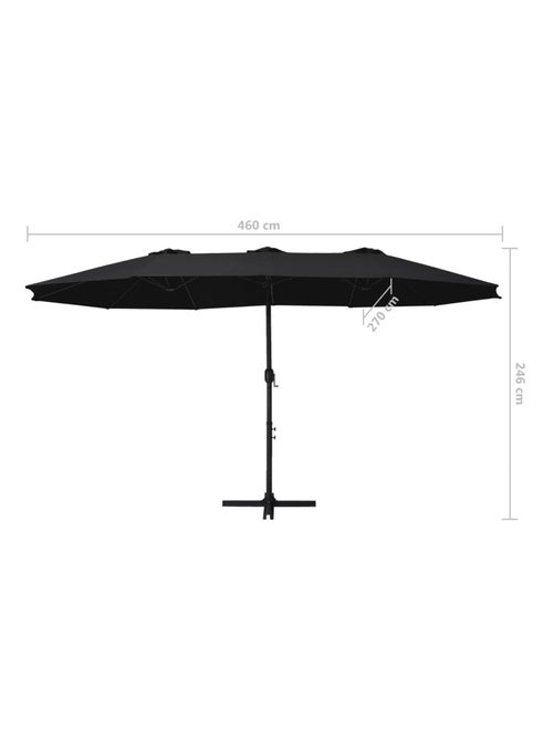 Parasol à double toit droit - Kiabi