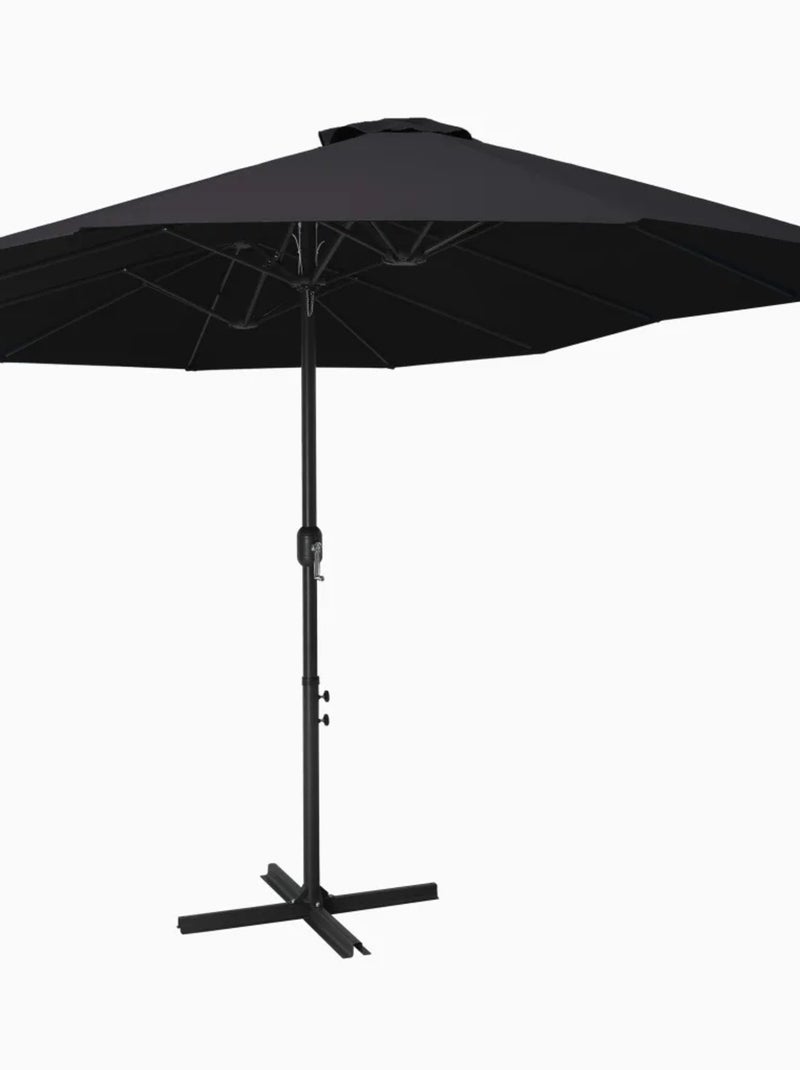 Parasol à double toit droit Noir - Kiabi
