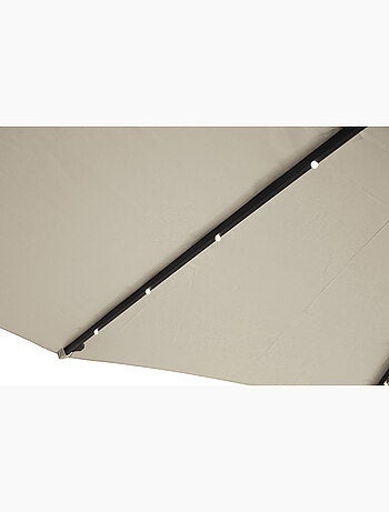 SOLENZARA - Parasol LED carré déporté 3x3x terracotta en aluminium