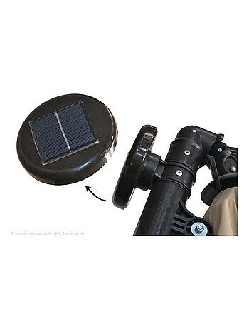 SOLENZARA - Parasol LED carré déporté 3x3x terracotta en aluminium