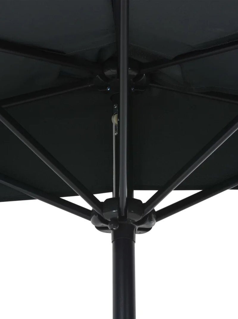 Parasol de balcon avec mât en aluminium gris anthracite - Kiabi