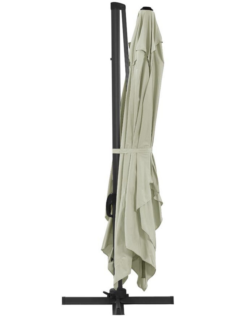 Parasol de jardin déporté en aluminium Ecru - Kiabi