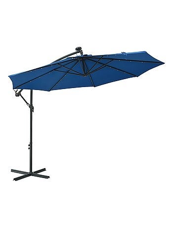 Parasol déporté Ø 300 cm avec éclairage LED
