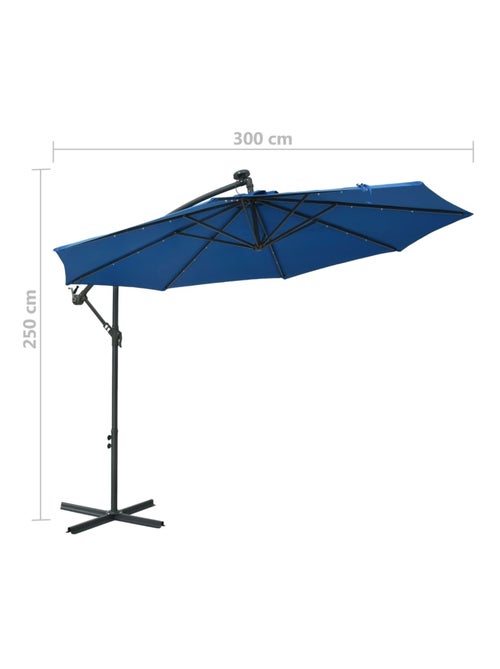 Parasol déporté Ø 300 cm avec éclairage LED - Kiabi Parasol déporté Ø 300 cm avec éclairage LED - Kiabi
