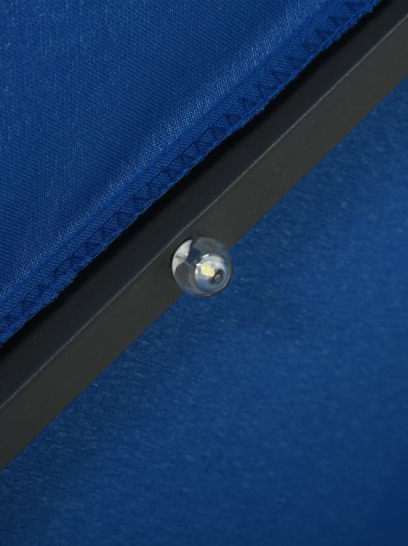 Parasol déporté Ø 300 cm avec éclairage LED Bleu - Kiabi