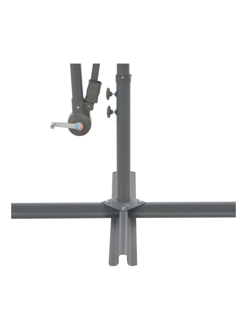 Parasol déporté Ø 300 cm avec éclairage LED gris anthracite - Kiabi