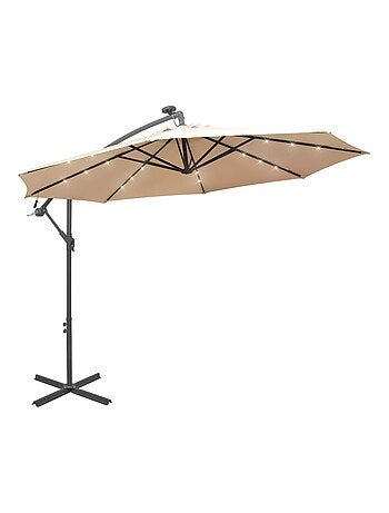 Parasol déporté Ø 300 cm avec éclairage LED