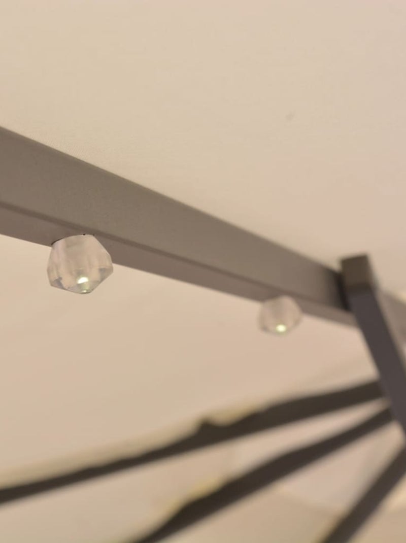 Parasol déporté Ø 300 cm avec éclairage LED Sable - Kiabi