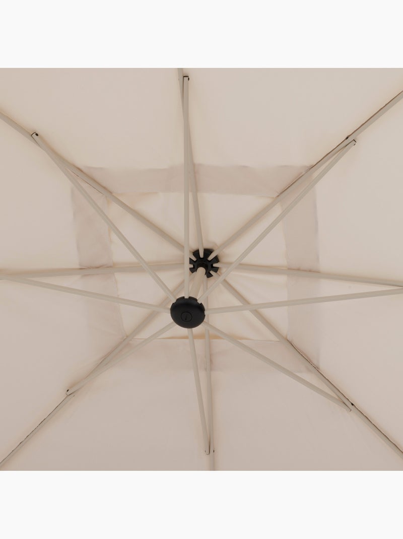 Parasol déporté carré inclinable 2,5x2,5m en aluminium rotation 360° MANOA Beige - Kiabi