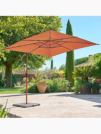 Parasol déporté carré inclinable 2,5x2,5m MANOA
