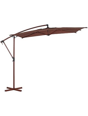 Parasol déporté carré inclinable 2,5x2,5m MANOA