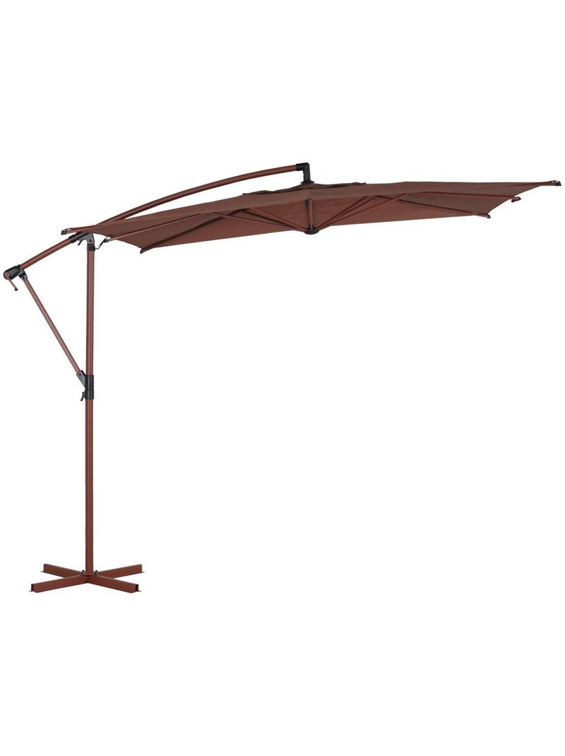 Parasol déporté carré inclinable 2,5x2,5m MANOA Terracotta - Kiabi