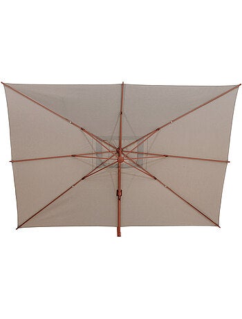 Parasol déporté rectangulaire inclinable 4x3m en aluminium melhia