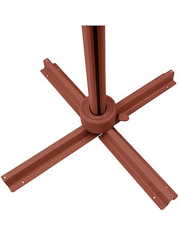 Parasol déporté rectangulaire inclinable 4x3m en aluminium melhia