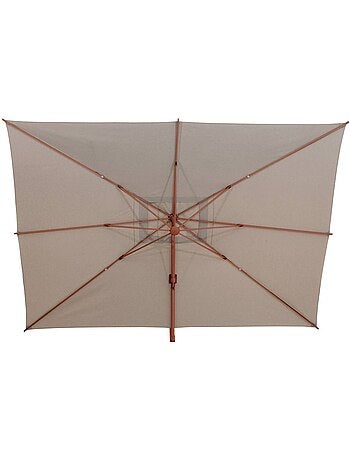Parasol déporté rectangulaire inclinable 4x3m en aluminium melhia