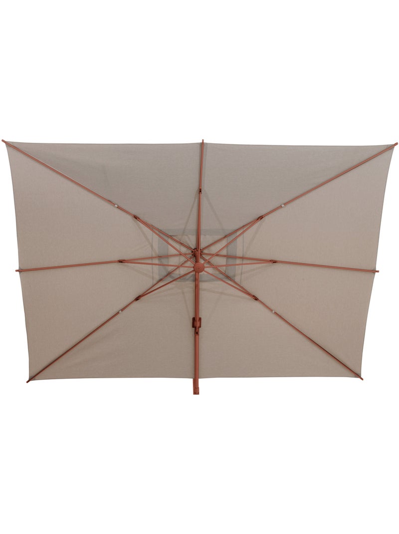 Parasol déporté rectangulaire inclinable 4x3m en aluminium melhia Terracotta - Kiabi
