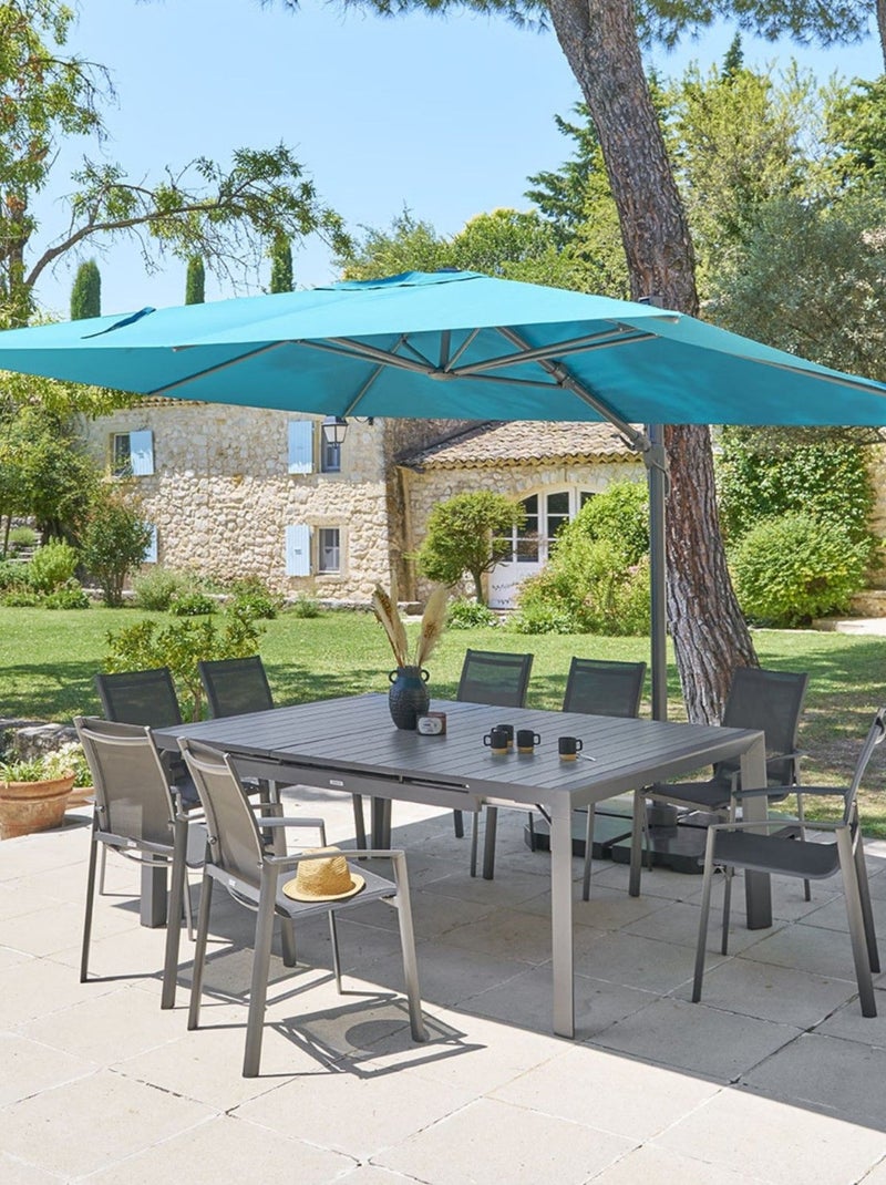 Parasol déporté rectangulaire Melhia Bleu - Kiabi