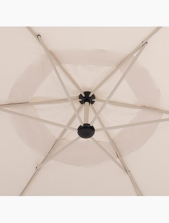 Parasol déporté rond 3m en aluminium rotation 360° MANOA