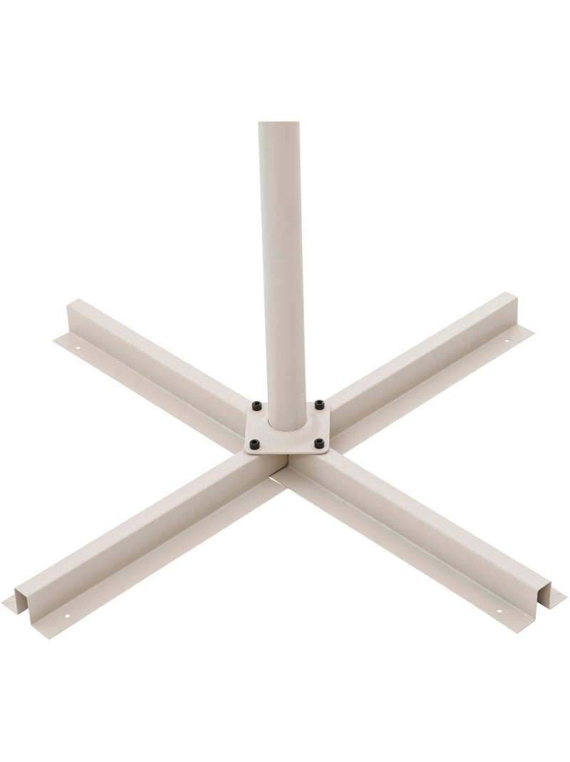 Parasol déporté rond 3m en aluminium rotation 360° MANOA Beige - Kiabi