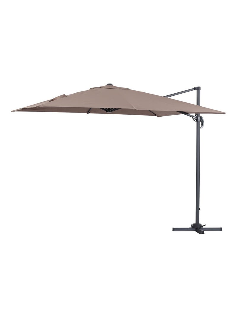 Parasol déporté "Sun 3" - 3 x 3 m - Taupe Taupe - Kiabi