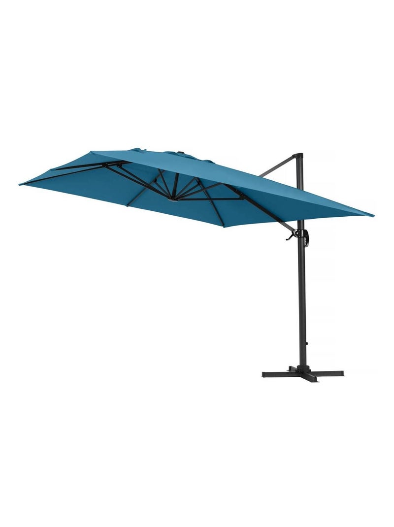 Parasol déporté "Sun 4" - 3 x 4 m - Bleu Bleu - Kiabi