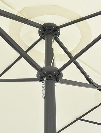 Parasol d'extérieur double toit et poteau en aluminium