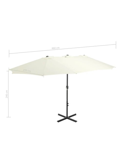Parasol d'extérieur double toit et poteau en aluminium - Kiabi Parasol d'extérieur double toit et poteau en aluminium - Kiabi