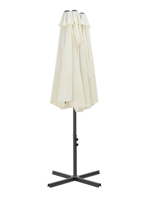 Parasol d'extérieur double toit et poteau en aluminium - Kiabi Parasol d'extérieur double toit et poteau en aluminium - Kiabi