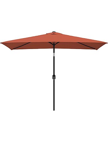 Parasol d'extérieur rectangulaire inclinable