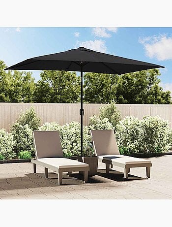 Parasol d'extérieur rectangulaire inclinable