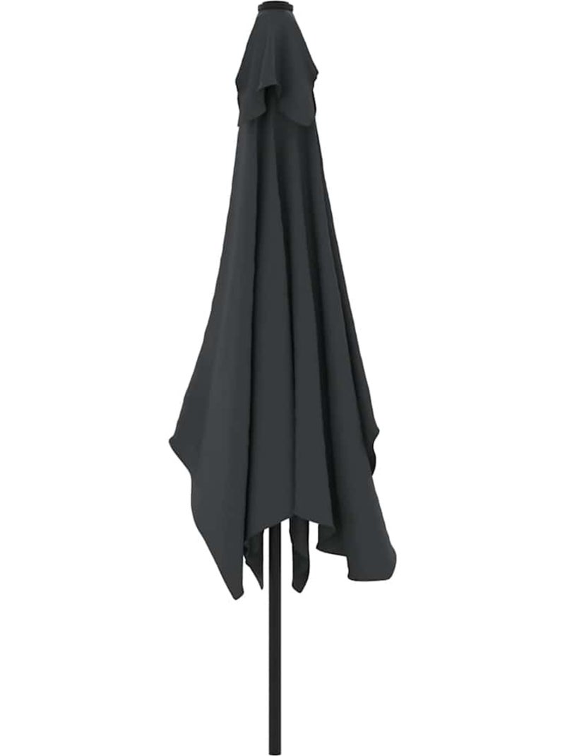 Parasol d'extérieur rectangulaire inclinable Noir - Kiabi