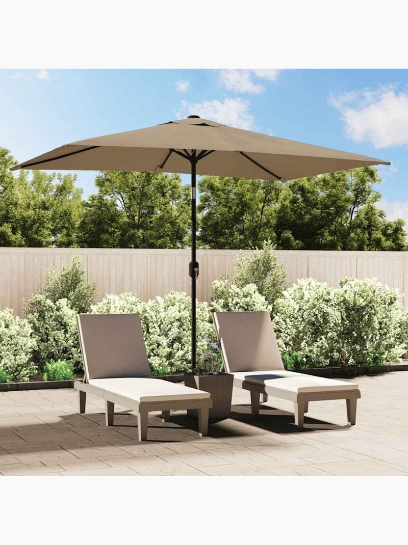 Parasol d'extérieur rectangulaire inclinable Taupe - Kiabi