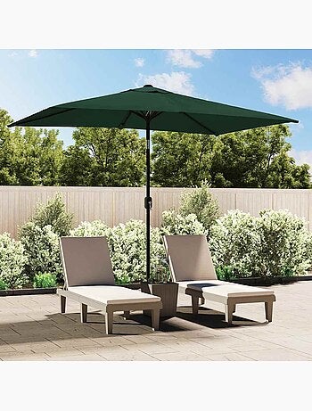 Parasol d'extérieur rectangulaire inclinable