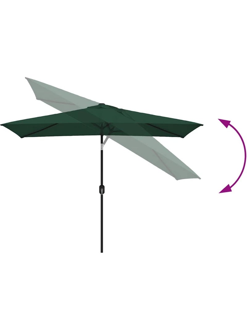 Parasol d'extérieur rectangulaire inclinable Vert - Kiabi
