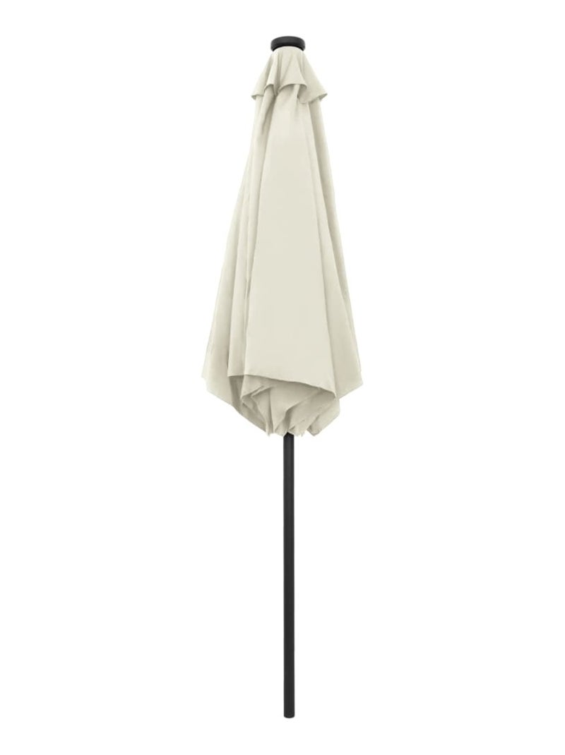Parasol droit Ø 270 cm avec LED Sable - Kiabi