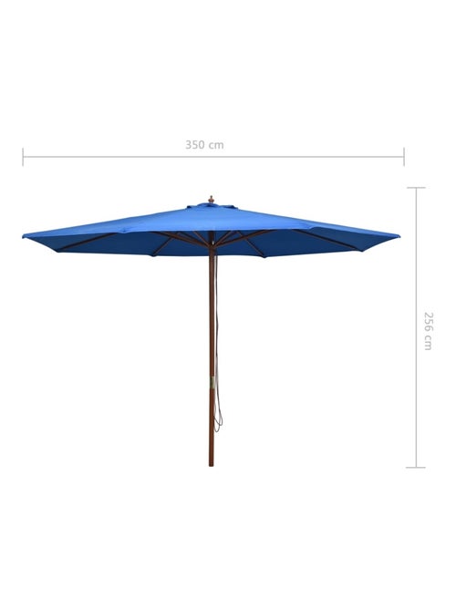 Parasol droit avec mât en bois Ø 350 cm - Kiabi Parasol droit avec mât en bois Ø 350 cm - Kiabi