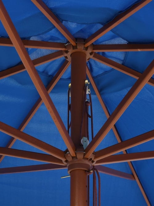 Parasol droit avec mât en bois Ø 350 cm - Kiabi Parasol droit avec mât en bois Ø 350 cm - Kiabi