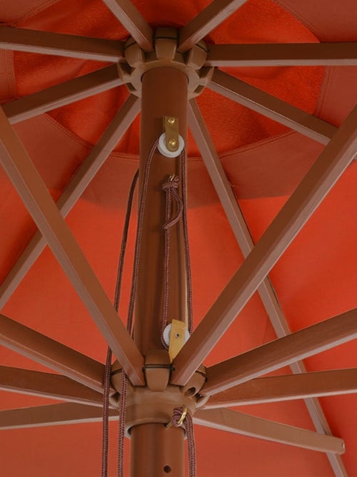 Parasol droit avec mât en bois Ø 350 cm - Kiabi