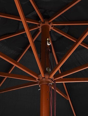 Parasol droit avec mât en bois Ø 350 cm