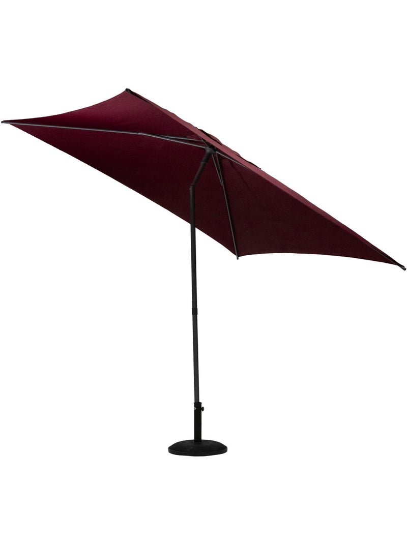 Parasol droit carré inclinable 2,5x2,5m SOYA Bordeaux - Kiabi