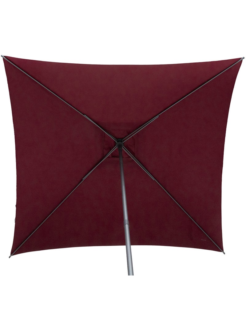 Parasol droit carré inclinable 2,5x2,5m SOYA Bordeaux - Kiabi
