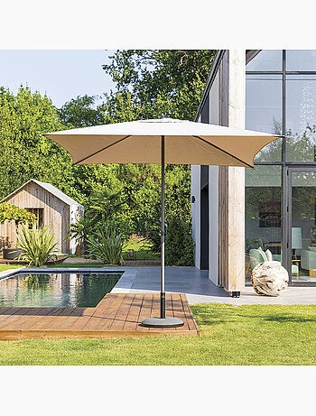 Parasol droit carré inclinable 2,5x2,5m SOYA