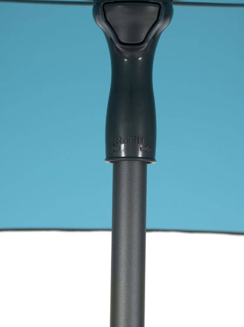 Parasol droit rond Bogota - Inclinable - Diam. 250 cm Bleu clair - Kiabi