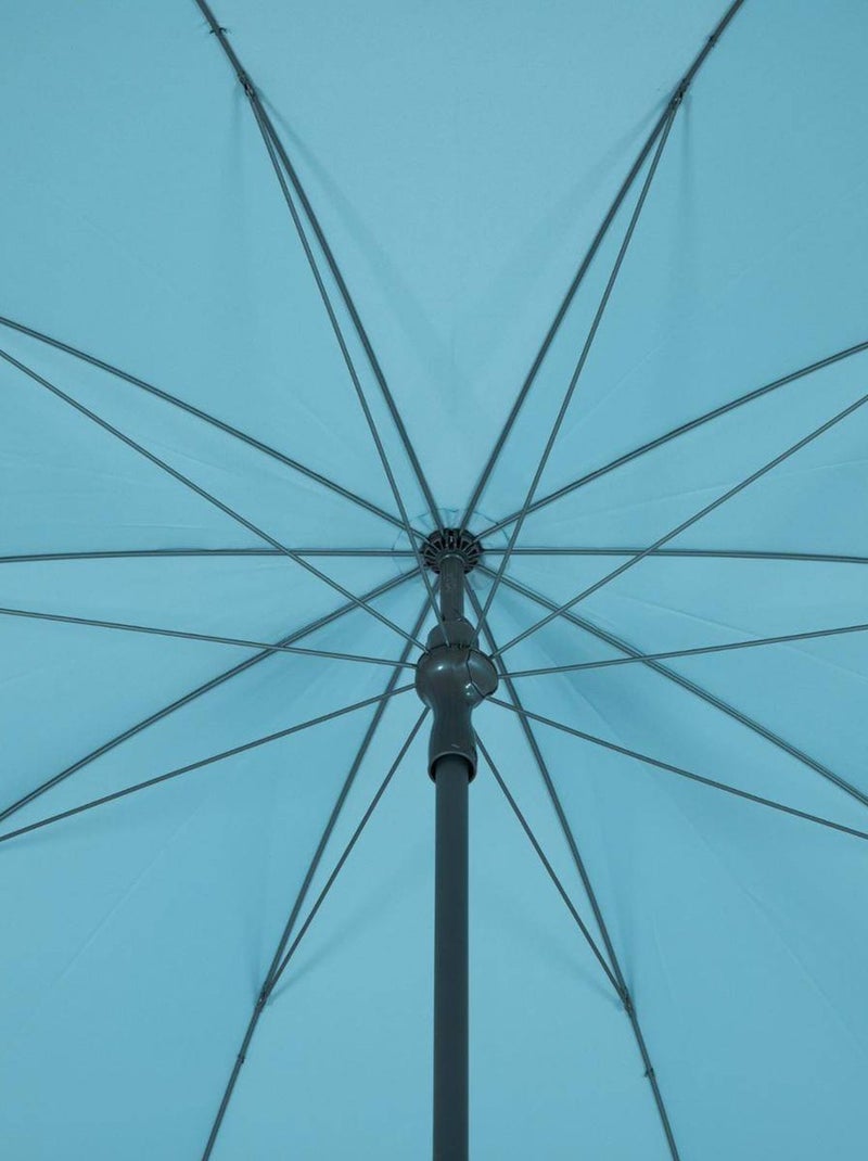 Parasol droit rond Bogota - Inclinable - Diam. 250 cm Bleu clair - Kiabi