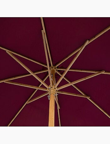 Parasol droit rond en bois TINAEI