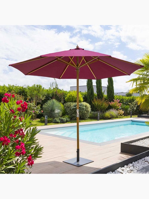 Parasol droit rond en bois TINAEI - Kiabi Parasol droit rond en bois TINAEI - Kiabi