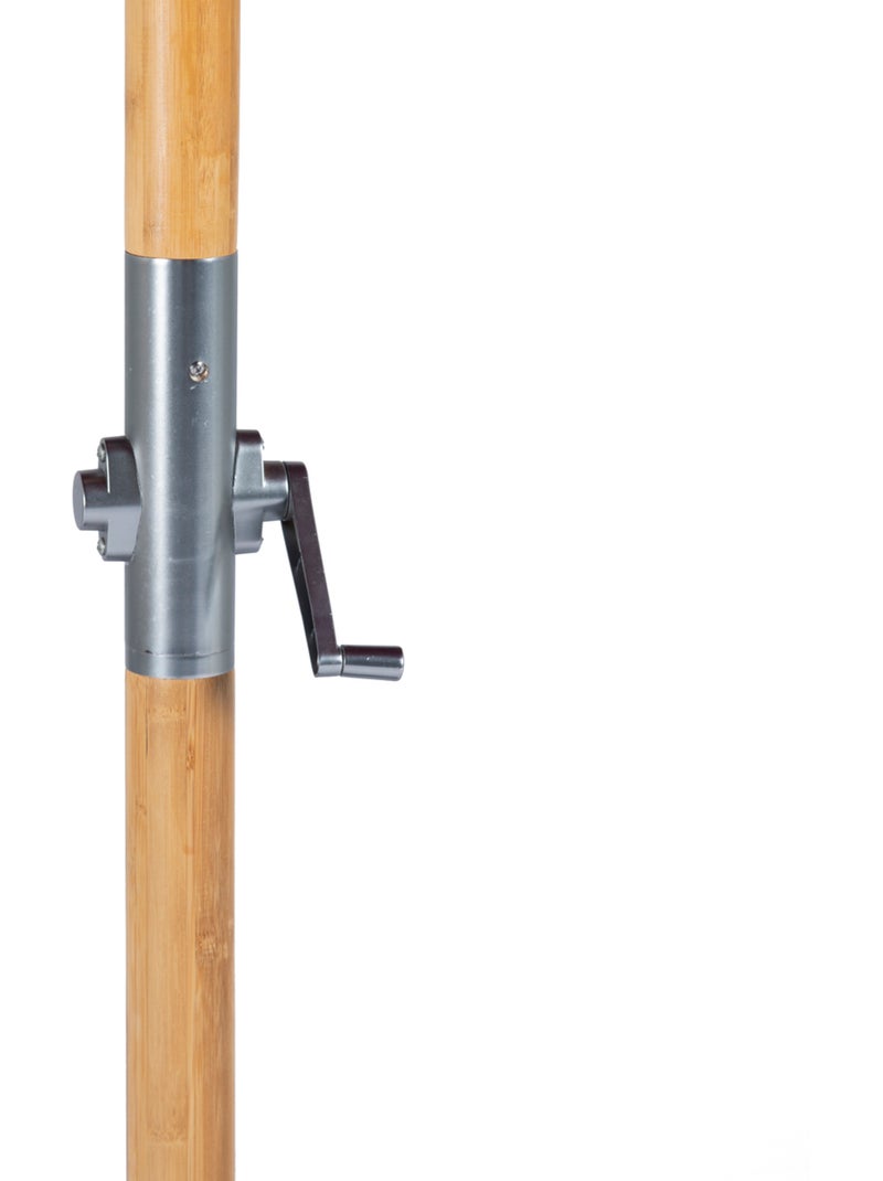 Parasol droit rond en bois TINAEI Bordeaux - Kiabi