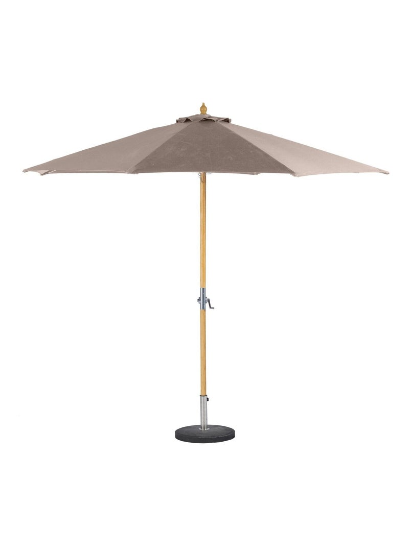 Parasol droit rond en oléfine TINAEI Taupe - Kiabi